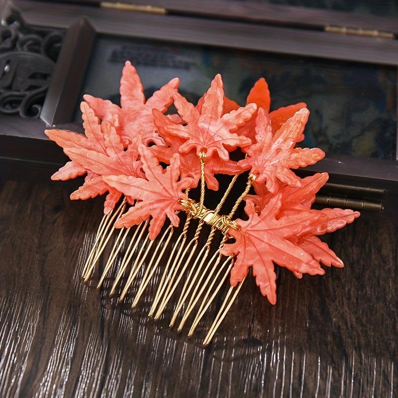 Maple Leaf Hair Comb Ancient Style Hair Accessory
