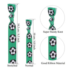 Soccer Pattern Ribbon Hair Ties Ponytail Holder Hair Accessories