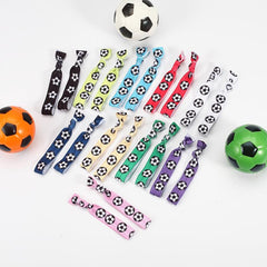 Soccer Pattern Ribbon Hair Ties Ponytail Holder Hair Accessories