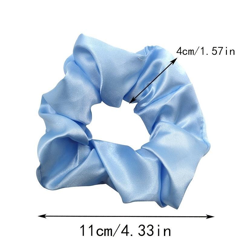Satin Hair Scrunchies For Women Girls Sleep Soft Silk Scrunchie
