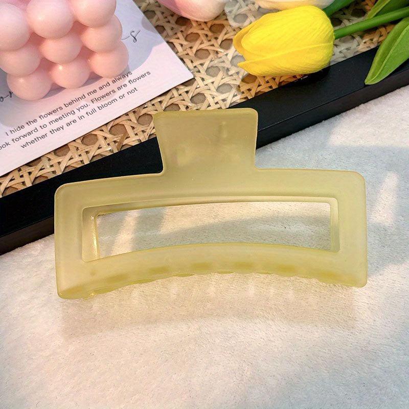 Hollow Rectangle Hair Claw for Ponytail Women Girls