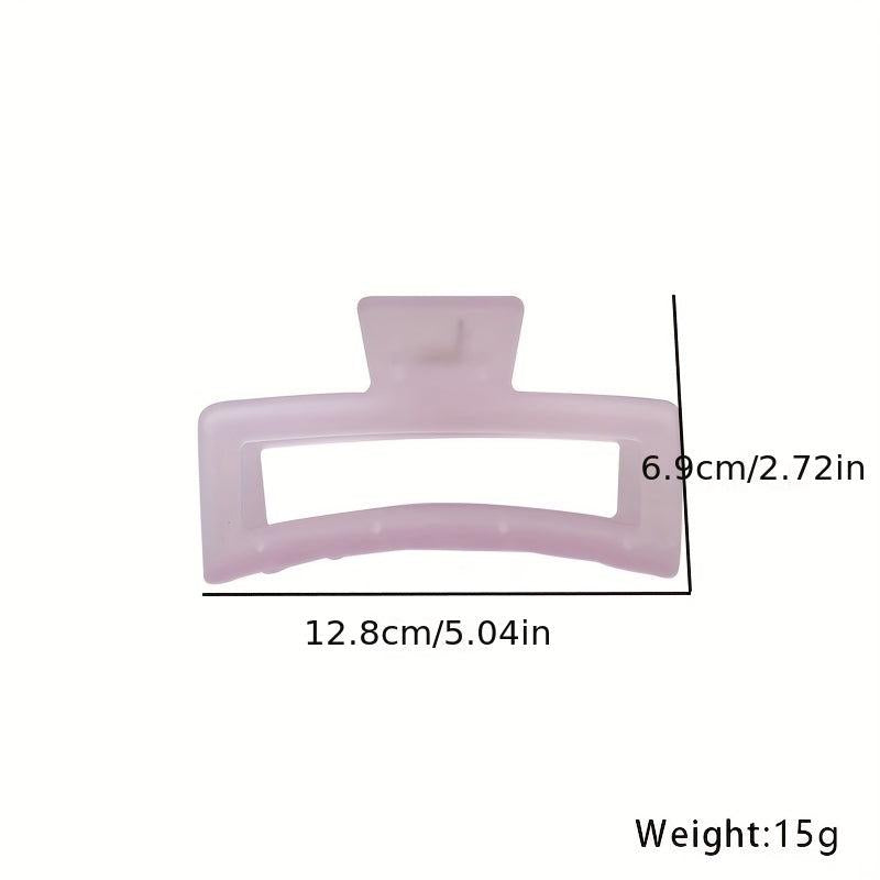 Hollow Rectangle Hair Claw for Ponytail Women Girls