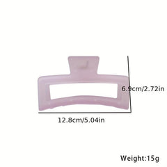 Hollow Rectangle Hair Claw for Ponytail Women Girls