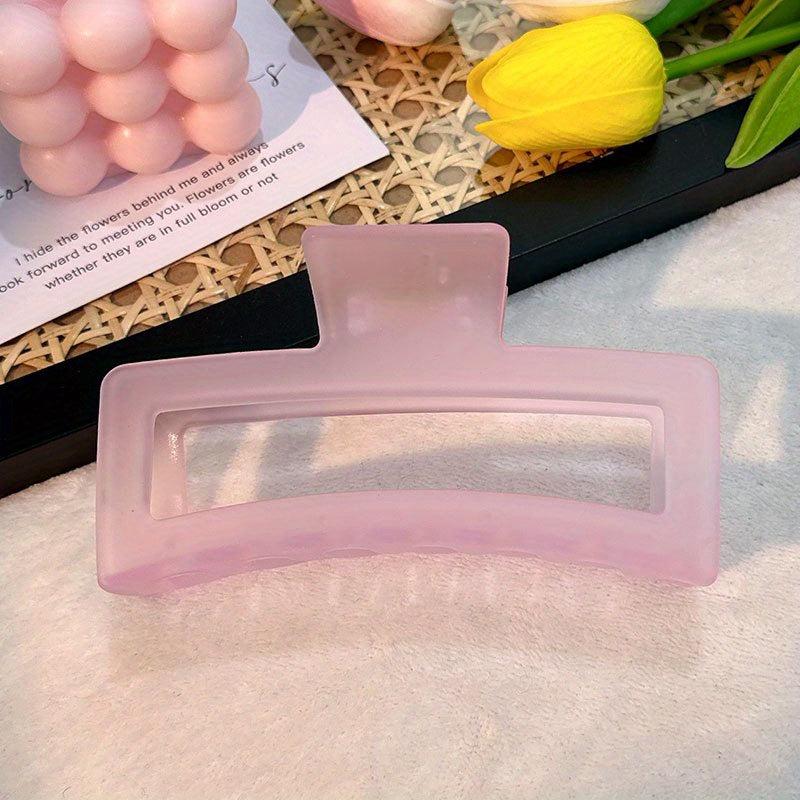 Hollow Rectangle Hair Claw for Ponytail Women Girls