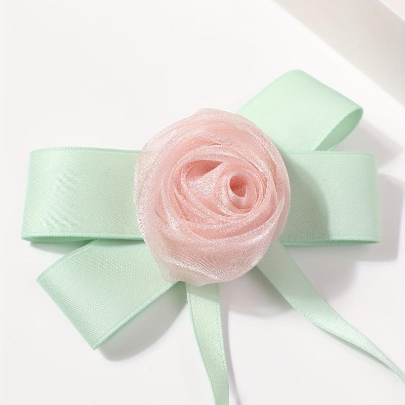 Rose Flower Hair Clip Ribbon Barrette Hair Slides Hair Decoration