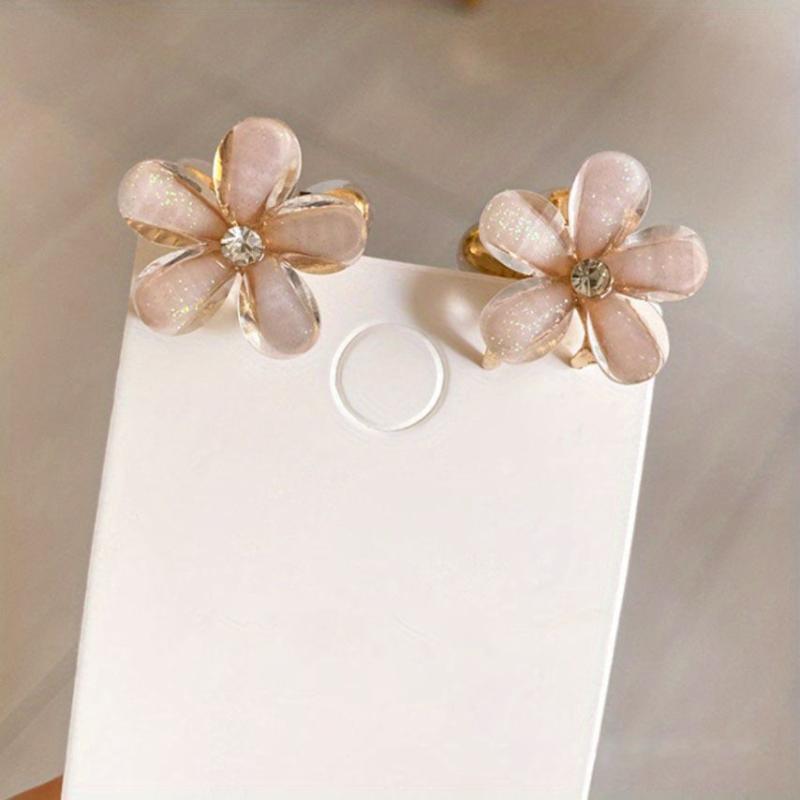4pcs Flower & Rhinestone Hair Claw Hair Clip Headwear Hair Styling Accessories
