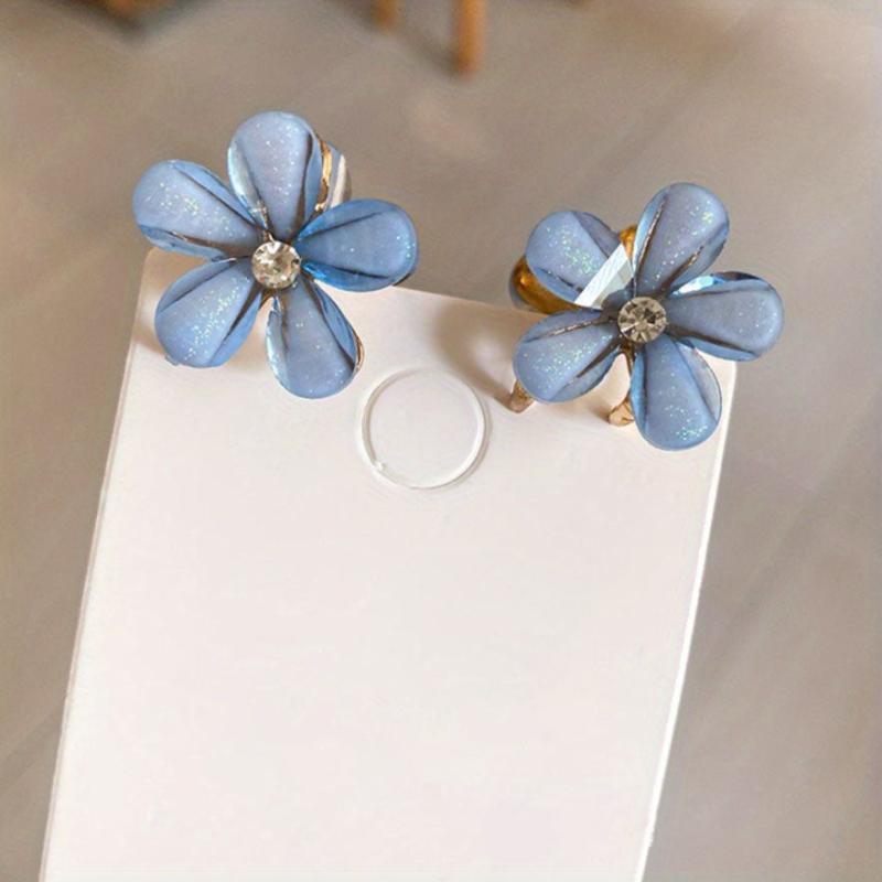 4pcs Flower & Rhinestone Hair Claw Hair Clip Headwear Hair Styling Accessories