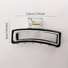 Enamel Painted Hairclip Plastic Hair Claw Hollow Hairclip