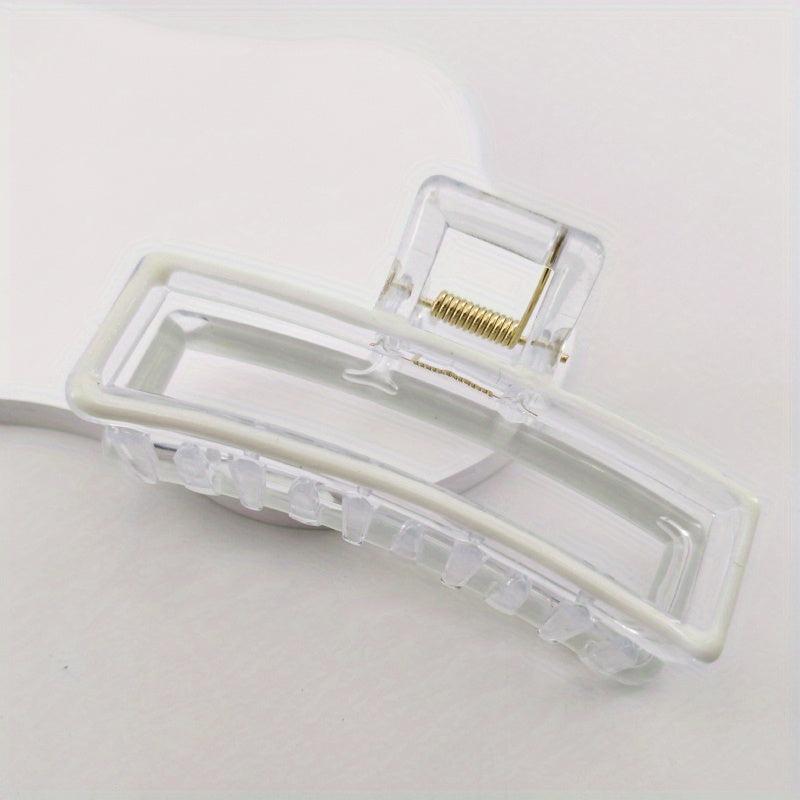 Enamel Painted Hairclip Plastic Hair Claw Hollow Hairclip