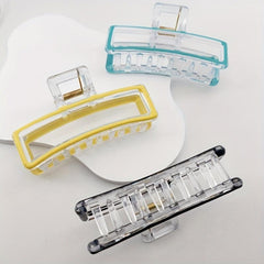 Enamel Painted Hairclip Plastic Hair Claw Hollow Hairclip