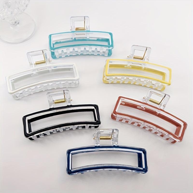 Enamel Painted Hairclip Plastic Hair Claw Hollow Hairclip
