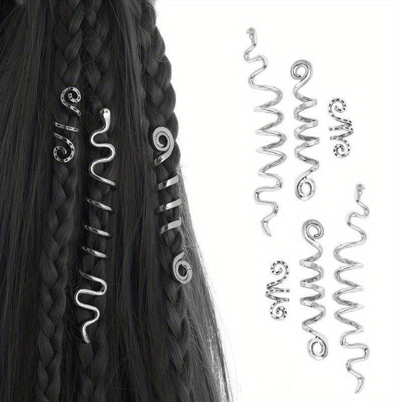Dreadlock Hair Ring Boho Style Coils Gold Spiral Hair Ring Hair Styling Tool