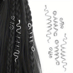 Dreadlock Hair Ring Boho Style Coils Gold Spiral Hair Ring Hair Styling Tool