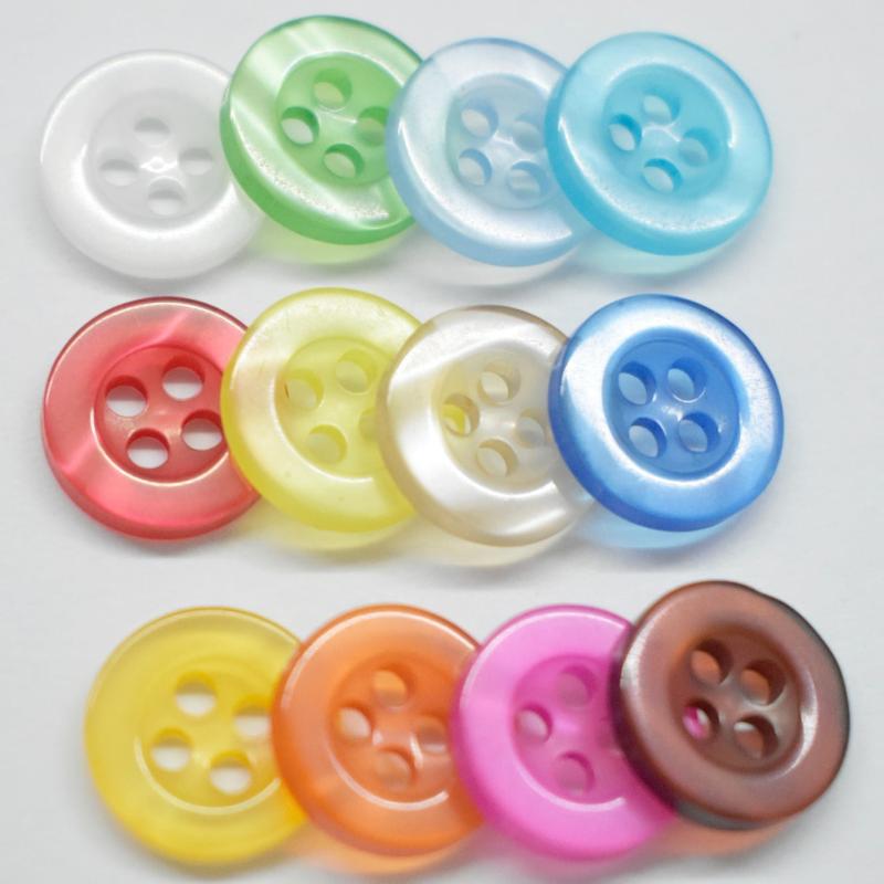 Colorful Translucent Shirt Buttons for Sewing Knitting and Craft Doll Buttons