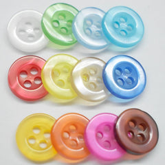 Colorful Translucent Shirt Buttons for Sewing Knitting and Craft Doll Buttons