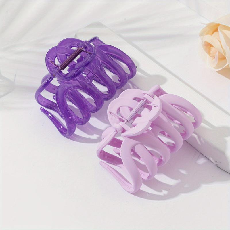 2pcs Octopus Hair Claw Jelly Hair Claw Frosted Nonslip Hair Clip for Women Girls