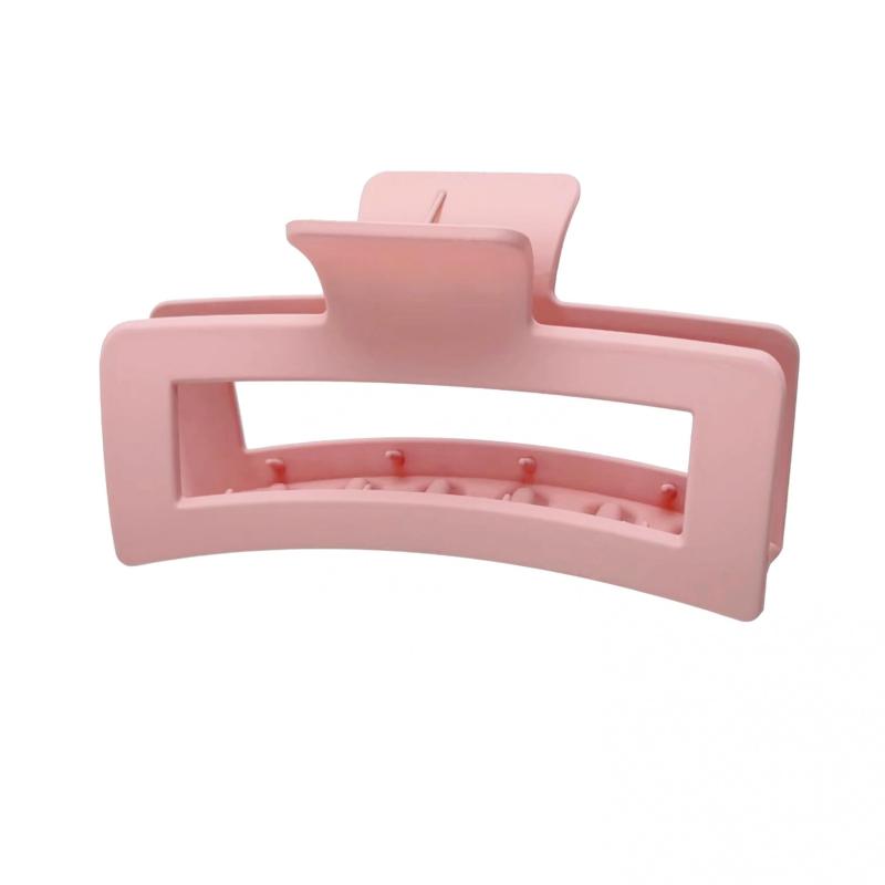 Matte Hollow Rectangle Hair Claws Shark Claw Solid Hair Accessories