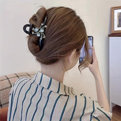 2pcs Rhinestone Hair Claw with Pearl - Head Jewelry Hair Accessories