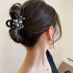 2pcs Rhinestone Hair Claw with Pearl - Head Jewelry Hair Accessories