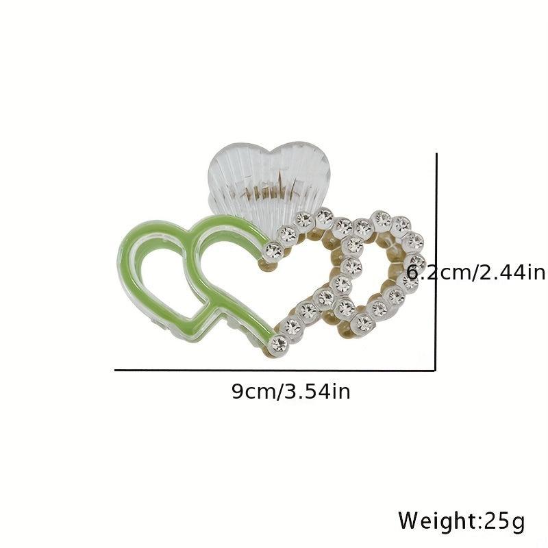 Heart Shaped Hair Claw Clip Faux Pearl Decor Hair Claw Clip