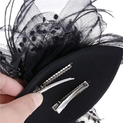 Wedding Fascinator Hat with Duck Billed Clip