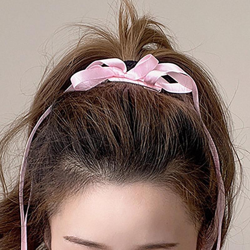 2pcs Braided Hair Ribbon Bow Hair Clip Streamer Headwear
