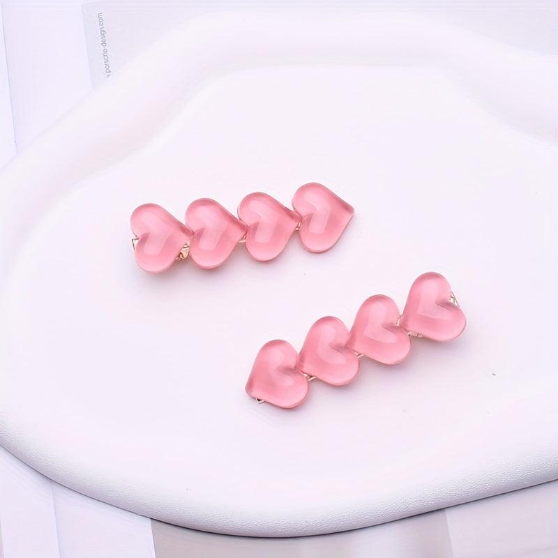 Gradient Duck Billed Heart Hair Clip