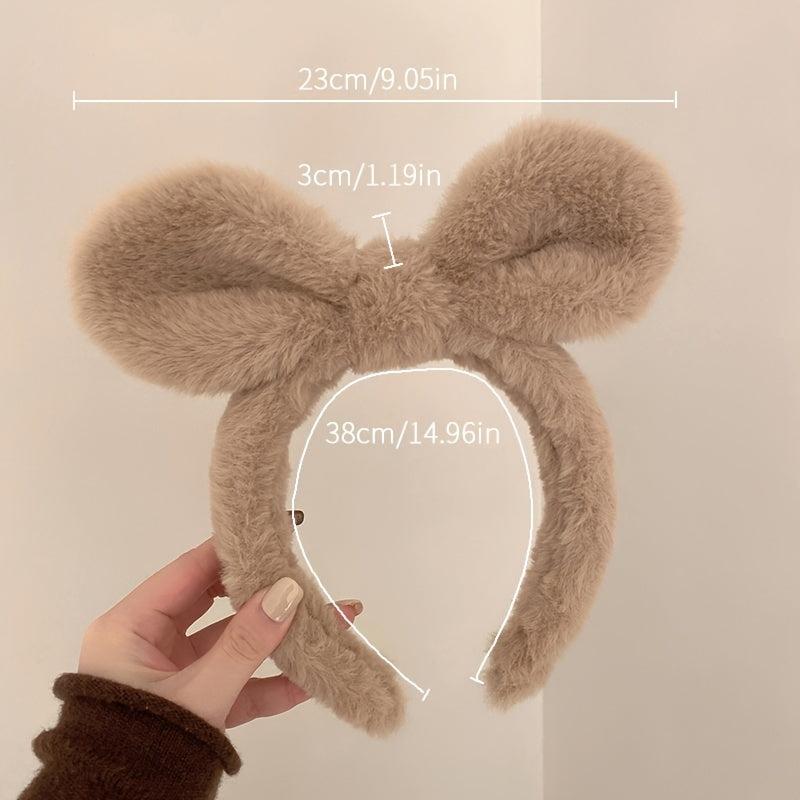 Plush Rabbit Ear Hairband Face Wash Headband Women's Hair Accessories