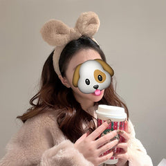 Plush Rabbit Ear Hairband Face Wash Headband Women's Hair Accessories