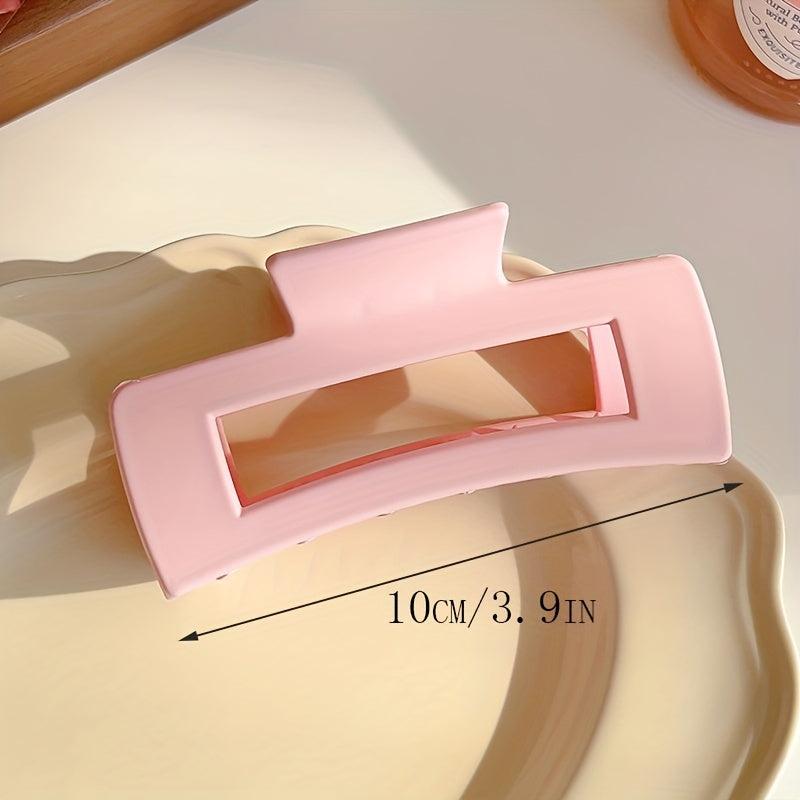 Stylish Frosted Large Hair Claw Retro Hollow Square Hair Claw