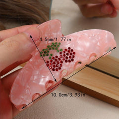 Sweet Cherry Pattern Hair Claw Glitter Hair Accessories
