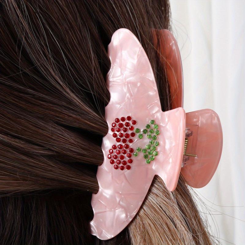 Sweet Cherry Pattern Hair Claw Glitter Hair Accessories