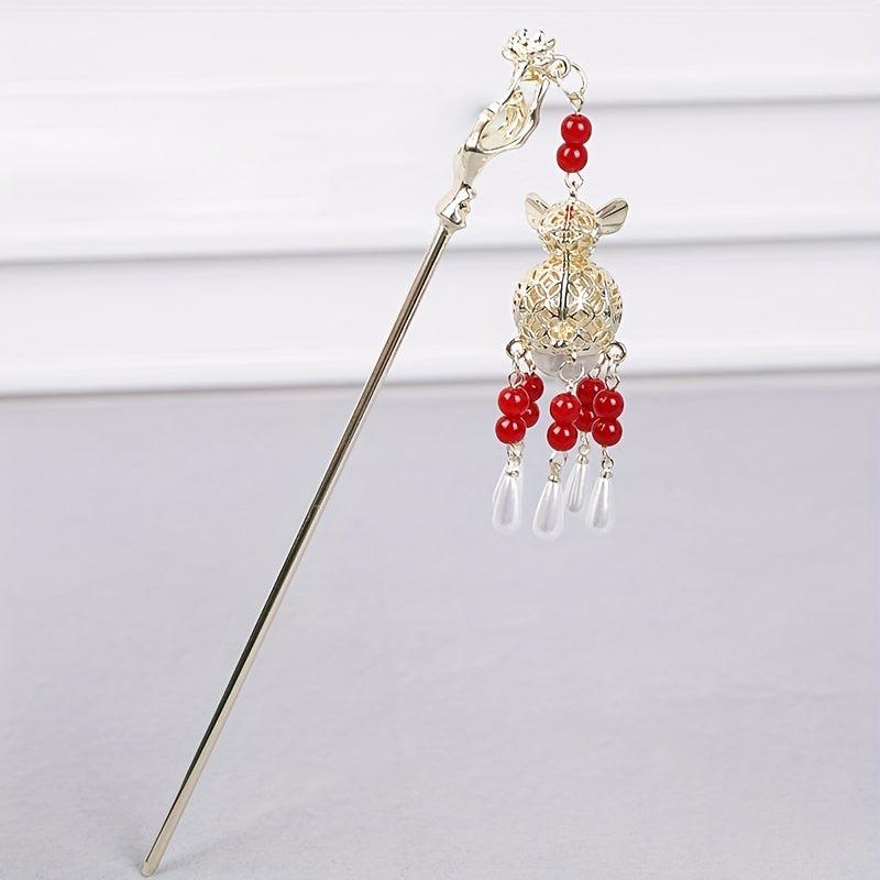 Luminous Rabbit Light Pendant Hairpin Chinese Style Hair Stick
