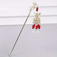 Luminous Rabbit Light Pendant Hairpin Chinese Style Hair Stick