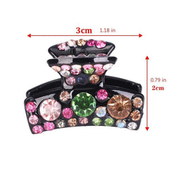 Rhinestone Curved Small Clip Strong Grip Hair Jaw Clip