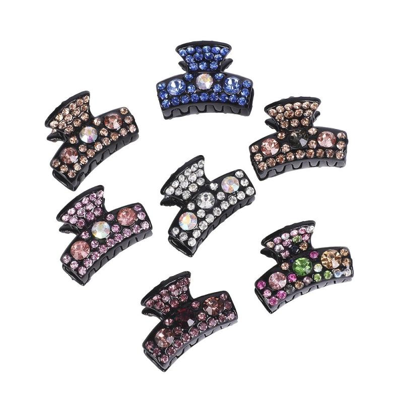 Rhinestone Curved Small Clip Strong Grip Hair Jaw Clip