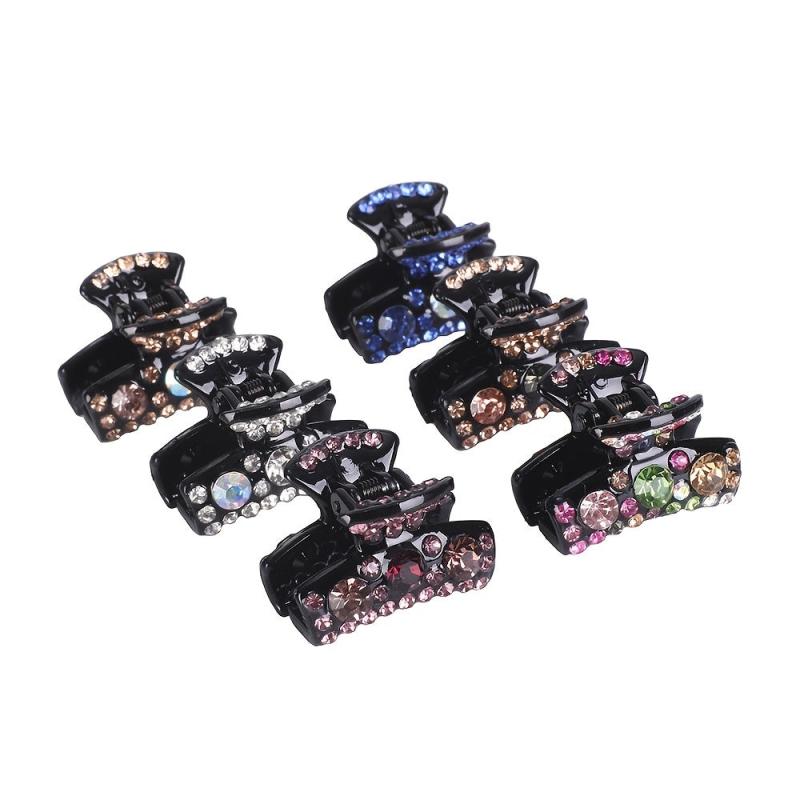 Rhinestone Curved Small Clip Strong Grip Hair Jaw Clip