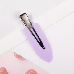 6pcs Solid Duck Billed Hair Clips Non-slip Bangs Clip Hair Accessories Set