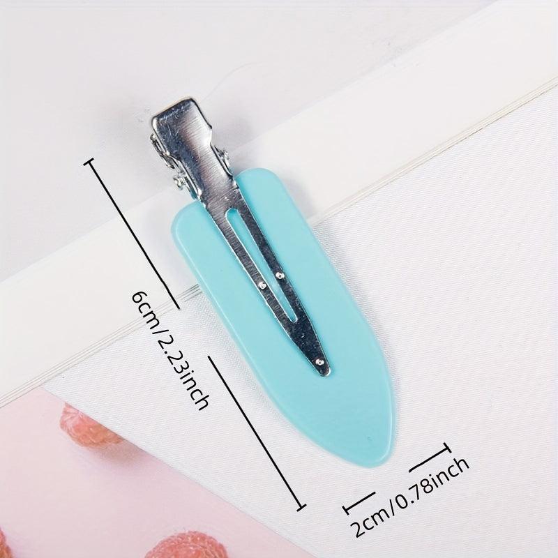 6pcs Solid Duck Billed Hair Clips Non-slip Bangs Clip Hair Accessories Set