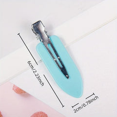 6pcs Solid Duck Billed Hair Clips Non-slip Bangs Clip Hair Accessories Set