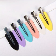 6pcs Solid Duck Billed Hair Clips Non-slip Bangs Clip Hair Accessories Set