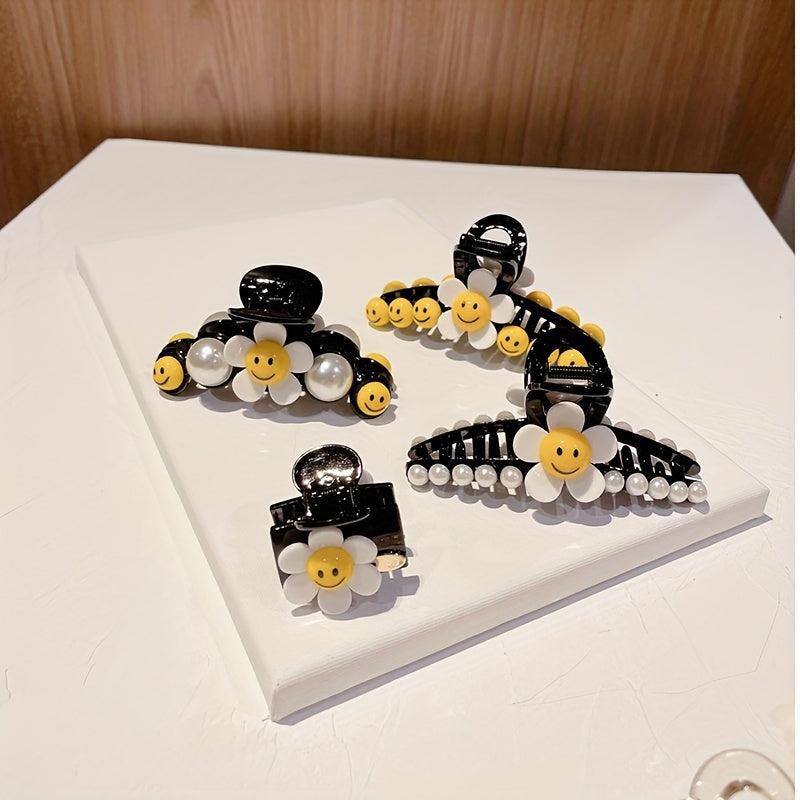 Pearl Flower Hair Claw Clip Hair Accessories Female