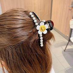 Pearl Flower Hair Claw Clip Hair Accessories Female
