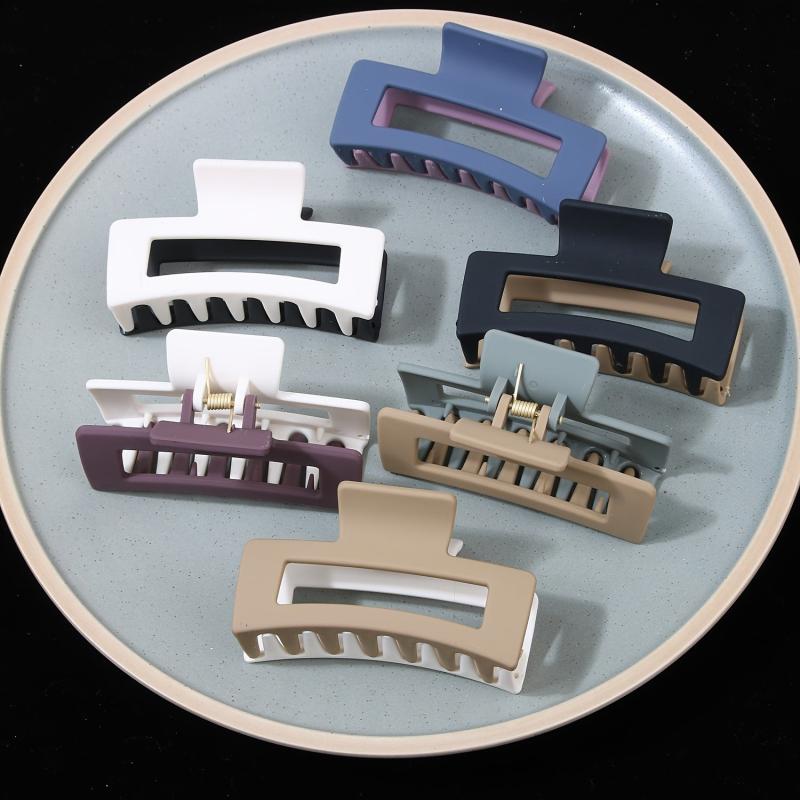 Matte Hair Claw Clips Strong Hold Non-slip Rectangular Jaw Clips