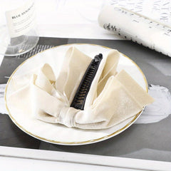 Velvet Bow Banana Clip Hair Clip Women Ponytail Barrette Hair Accessories