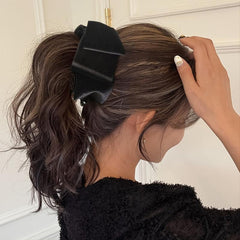 Velvet Bow Banana Clip Hair Clip Women Ponytail Barrette Hair Accessories