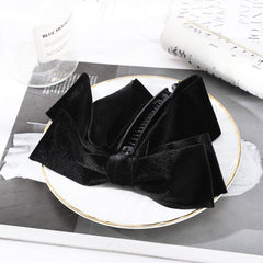 Velvet Bow Banana Clip Hair Clip Women Ponytail Barrette Hair Accessories