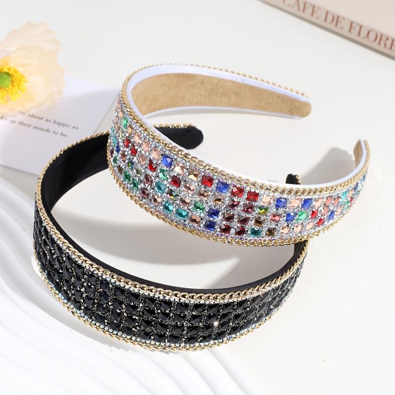 Wide Brimmed Rhinestone Headband Head Hoop Women Hair Accessories