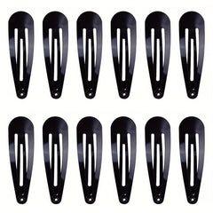 70Pcs Snap Hair Clips 5.08 Cm Barrettes Women Metal Hair Accessories
