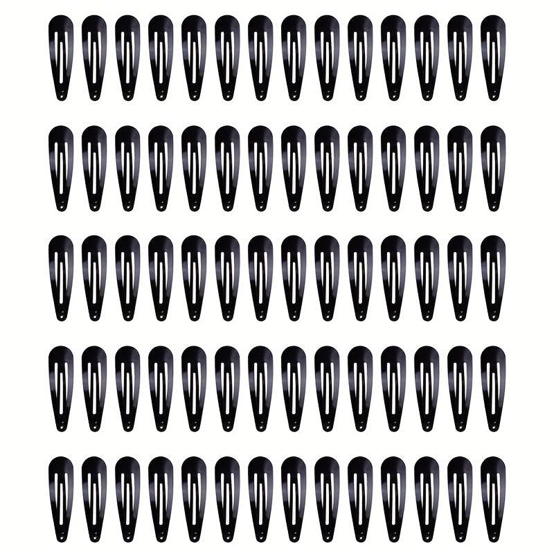 70Pcs Snap Hair Clips 5.08 Cm Barrettes Women Metal Hair Accessories
